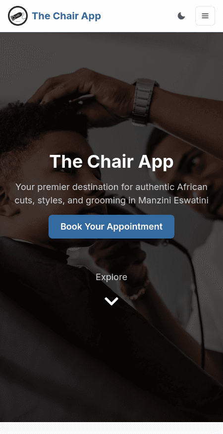 The Chair App — mobile view