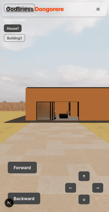 3D House Viewer — mobile view