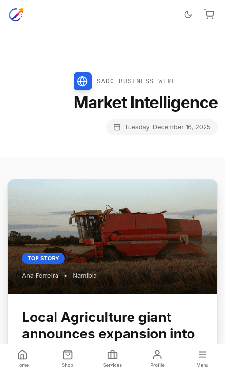 NexaCore business platform with services and network